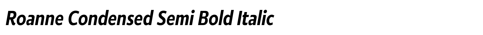 Roanne Condensed Semi Bold Italic image